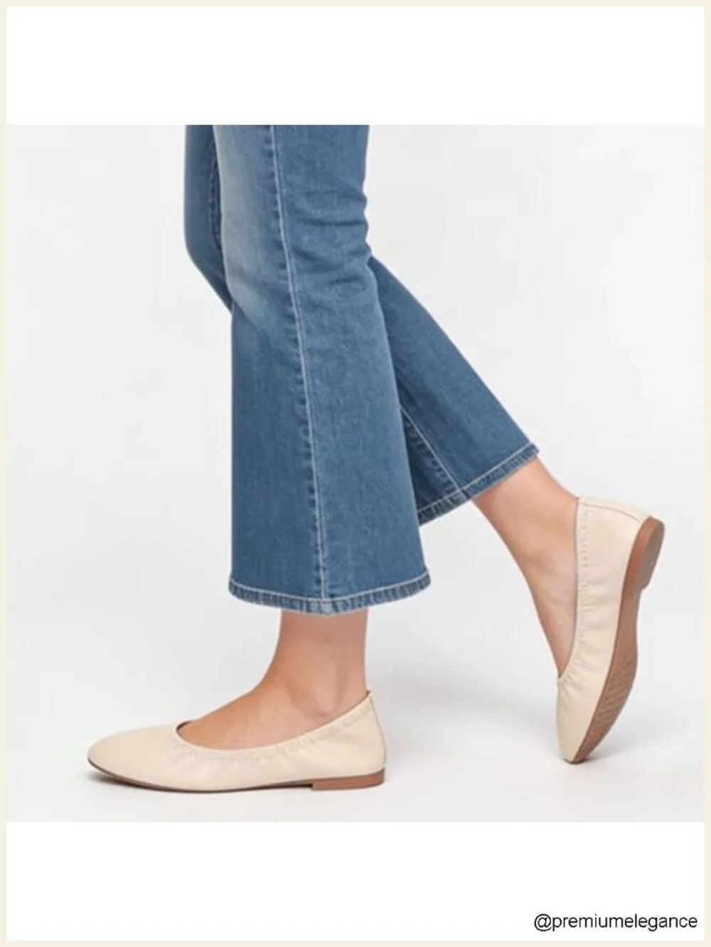 Women's Ballet Flats - Foldable Travel Shoes - Non-Slip TPR Sole - Faux Leather